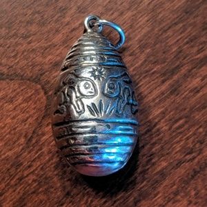 Silver Egg Charm/Mini Pendant